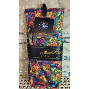 NWT Laurel Burch Garden Waist Apron "Felines in the Garden" Pattern 12" x 10"